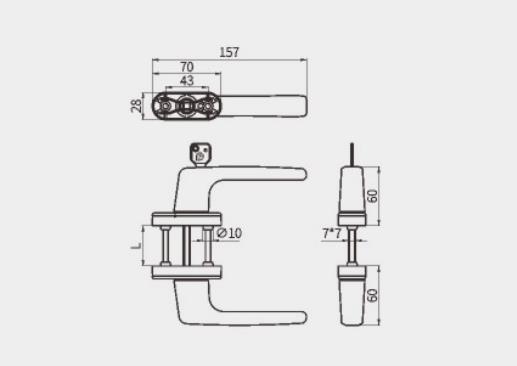 มือจับหน้าต่าง CZ26A