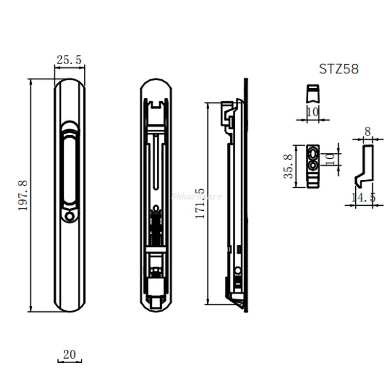 ล็อคสลักบานเลื่อนดีไซน์ใหม่ STG45G