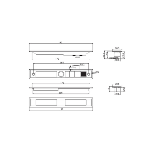 กลอนล็อคบานเลื่อน STG731B