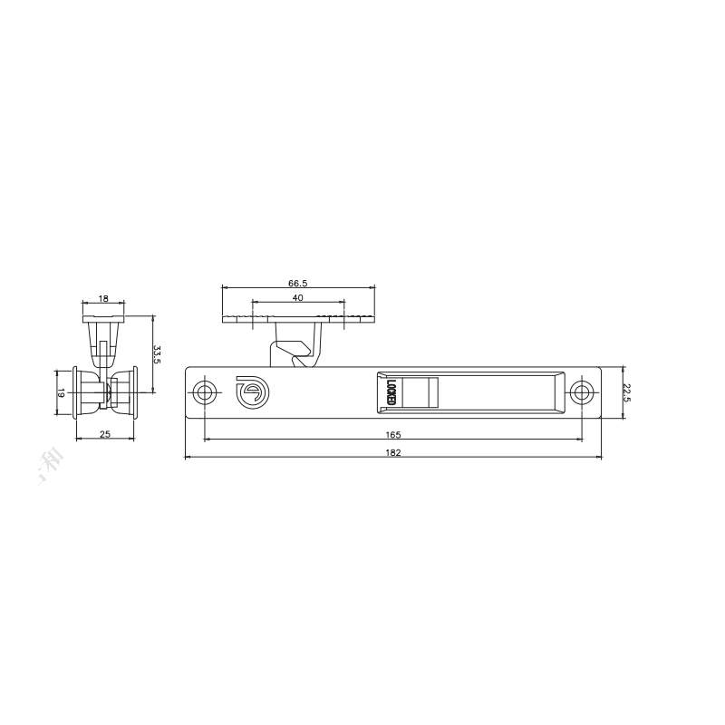 กลอนล็อคบานเลื่อน STG02K