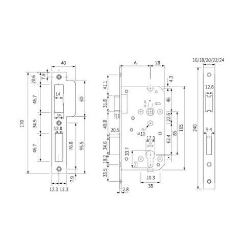 ตัวล็อคประตู Dead Bolt 