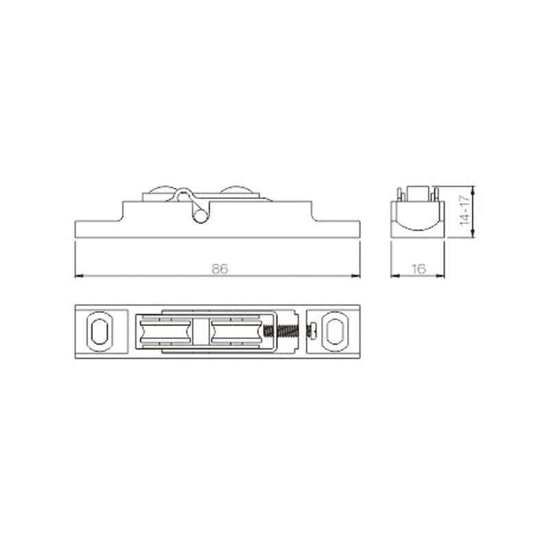 ลูกล้อเลื่อน UPVC PLTS01-PS