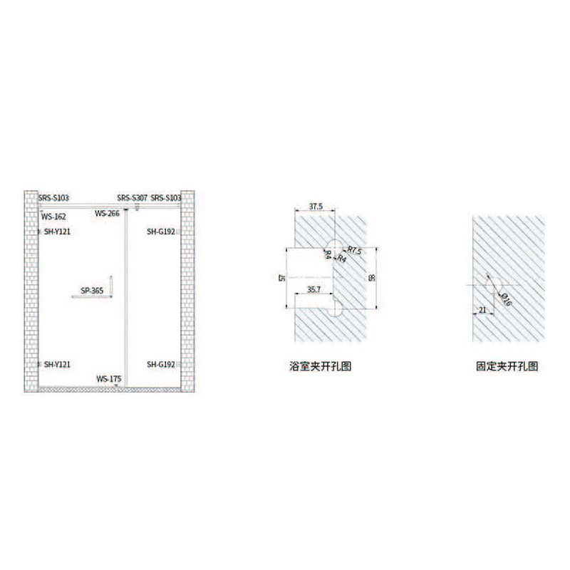 ตู้อาบน้ำฝักบัว SRS-102