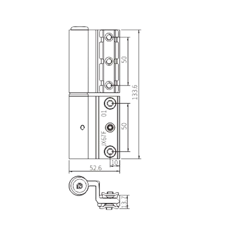 บานพับหน้าต่าง JX67F