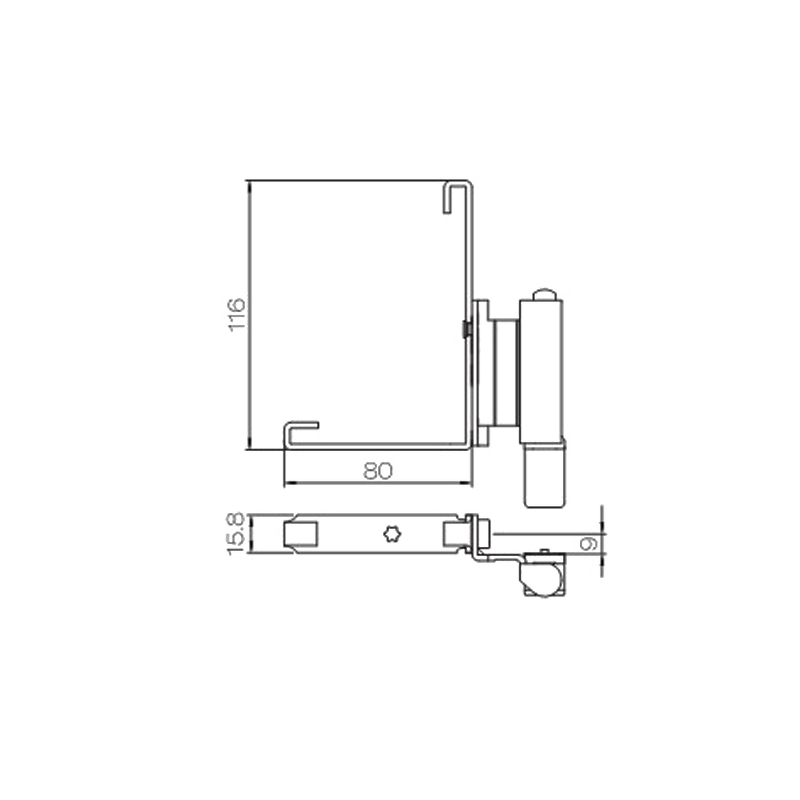 บานพับหน้าต่างล่าง UPVC PJCX03