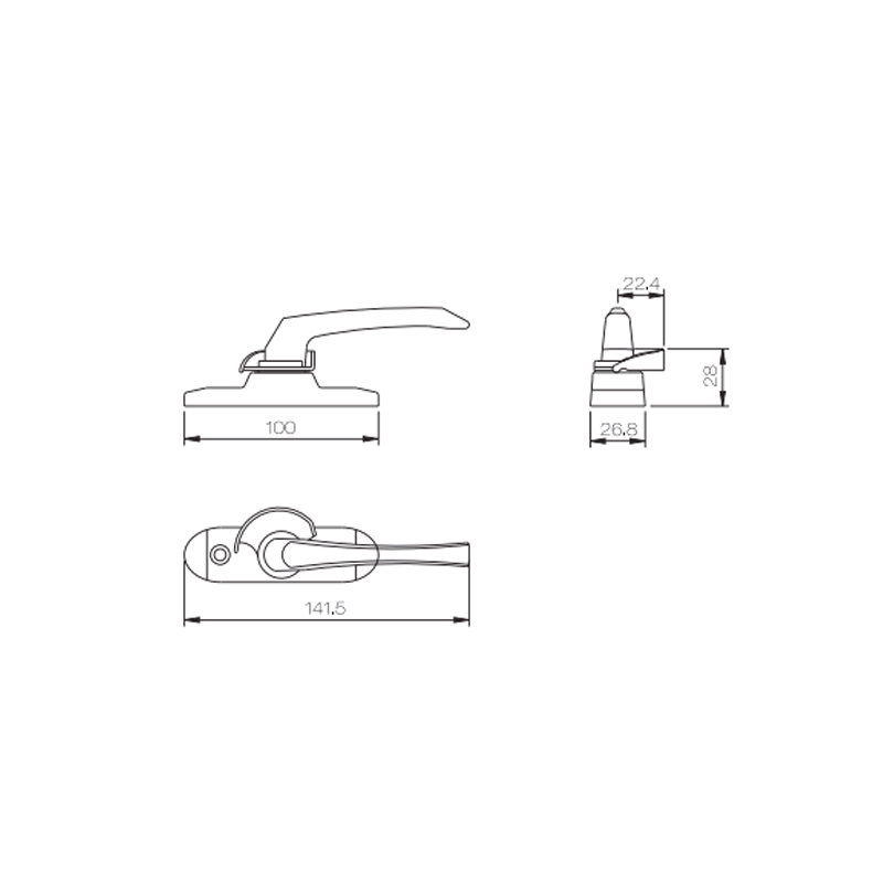 เครสเซนต์ล็อค PSB06R/L