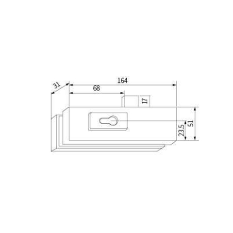 แพทช์ล็อคประตูกระจก PL-10